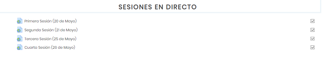 Sesiones Presenciales